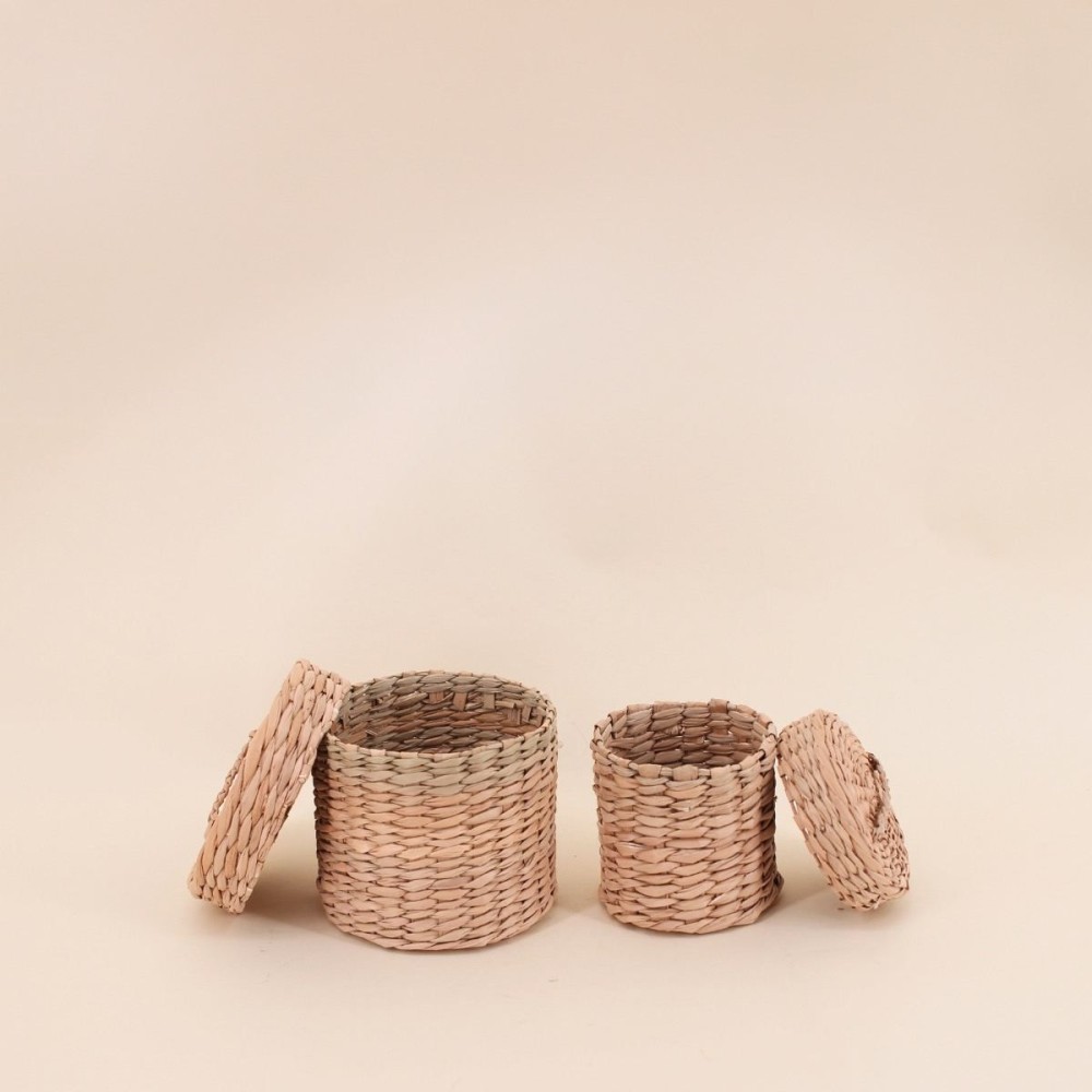 Lot de 2 paniers jacinthe d'eau naturel | Hashtag Déco