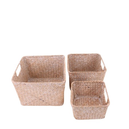 Lot de 3 paniers fibre naturelle beige | Hashtag Déco