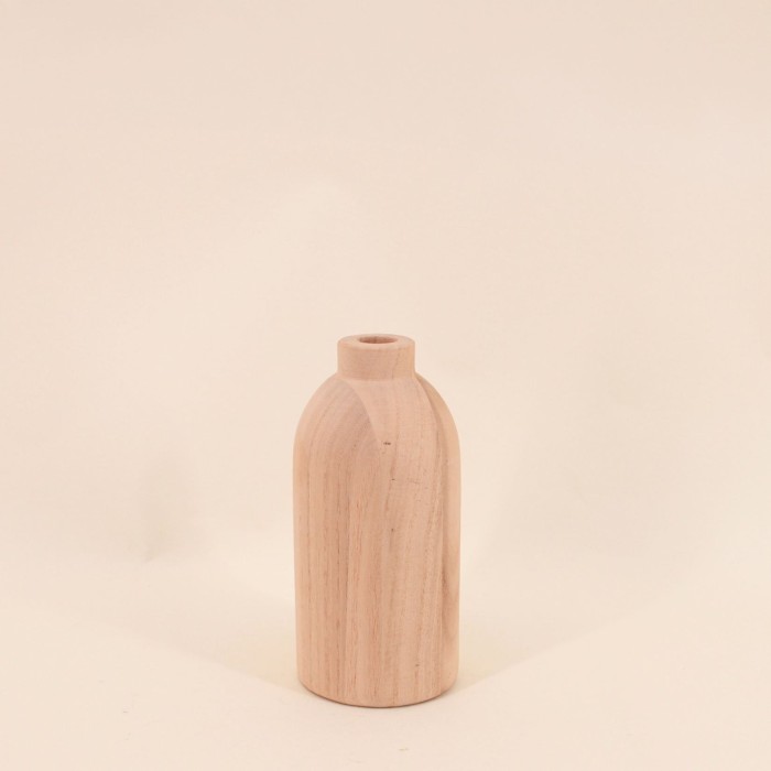 Vase rond en bois naturel 19cm | Hashtag Déco