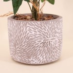 Plante artificielle pot ciment gris 28x14cm | Hashtag Déco