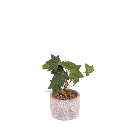 Plante artificielle pot ciment gris 28x14cm | Hashtag Déco