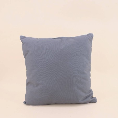 Coussin velours jacquard géométrique bleu 40x40cm | Hashtag Déco