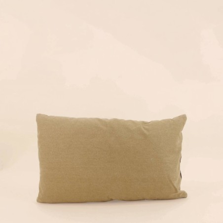 Coussin jacquard rayé vert beige bleu 30x50cm | Hashtag Déco