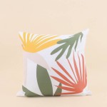 Coussin lin déperlant fleurs coloré 40x40cm | Hashtag Déco