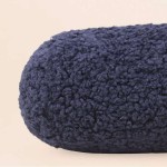 Coussin polochon bouclette bleu 16x38cm | Hashtag Déco