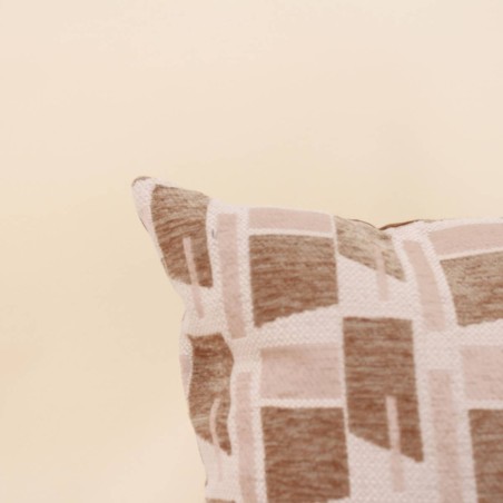 Coussin géométrique velours jacquard 40x40cm | Hashtag Déco