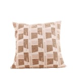 Coussin géométrique velours jacquard 40x40cm | Hashtag Déco