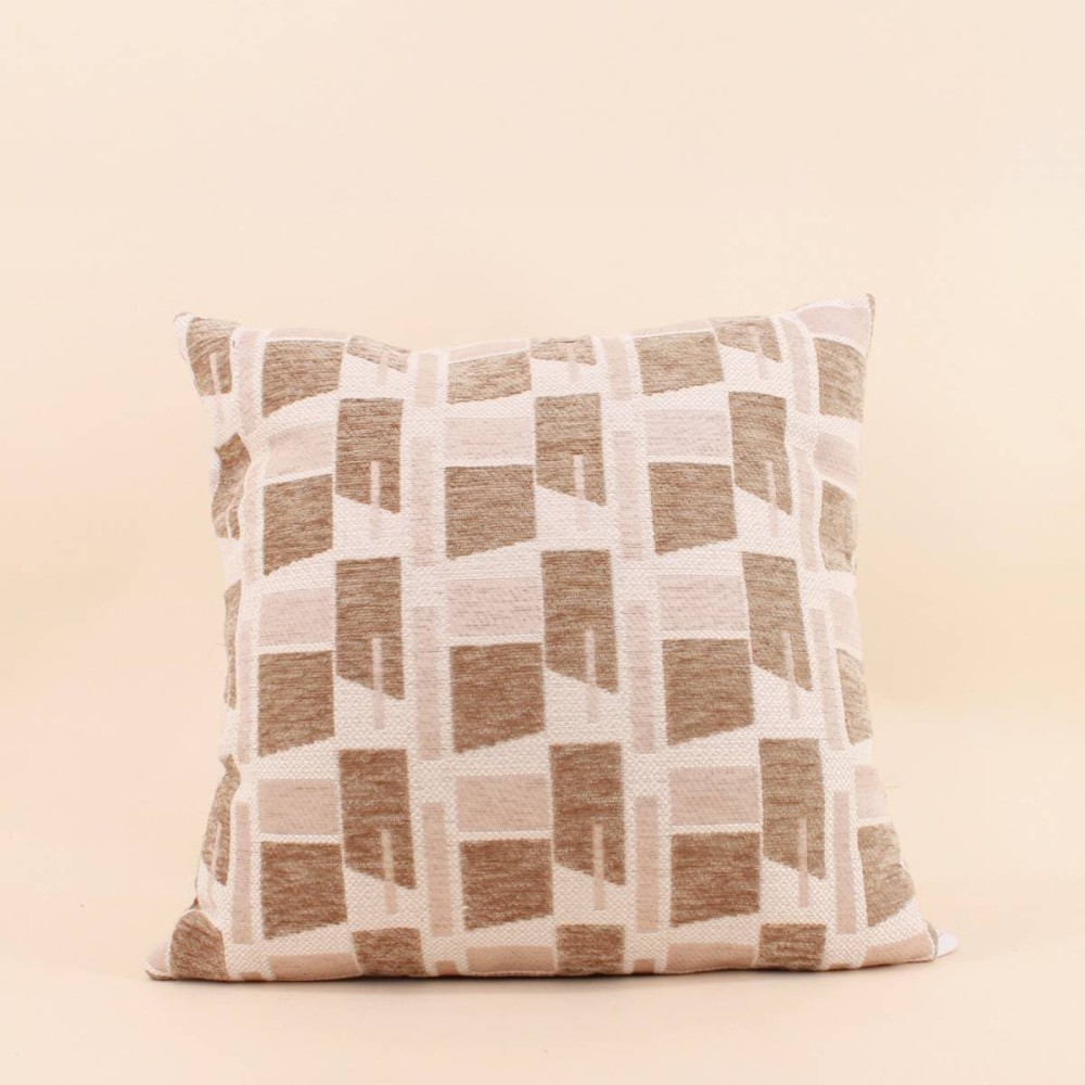 Coussin géométrique velours jacquard 40x40cm | Hashtag Déco