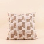 Coussin géométrique velours jacquard 40x40cm | Hashtag Déco