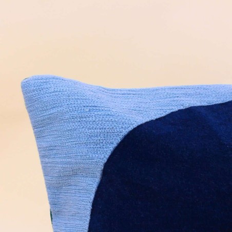 Coussin velours coton multicolore 30x50cm | Hashtag Déco