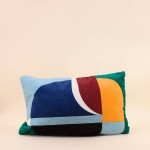 Coussin velours coton multicolore 30x50cm | Hashtag Déco