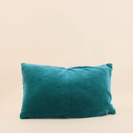 Coussin velours coton multicolore 30x50cm | Hashtag Déco