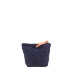 Cale porte bleu moutonnée lanière cuir | Hashtag Déco