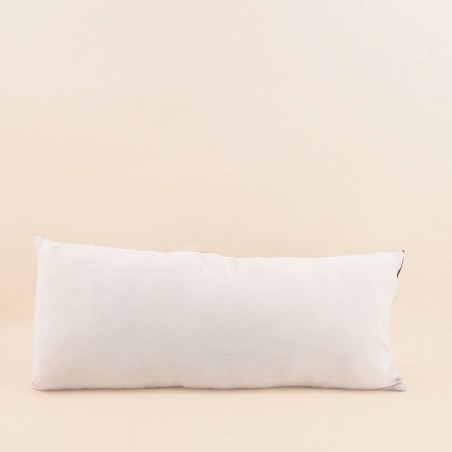 Coussin jacquard chenille marron motifs ethniques | Hashtag Déco