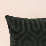 Coussin géométrique vert en coton 30x50 cm | Hashtag Déco