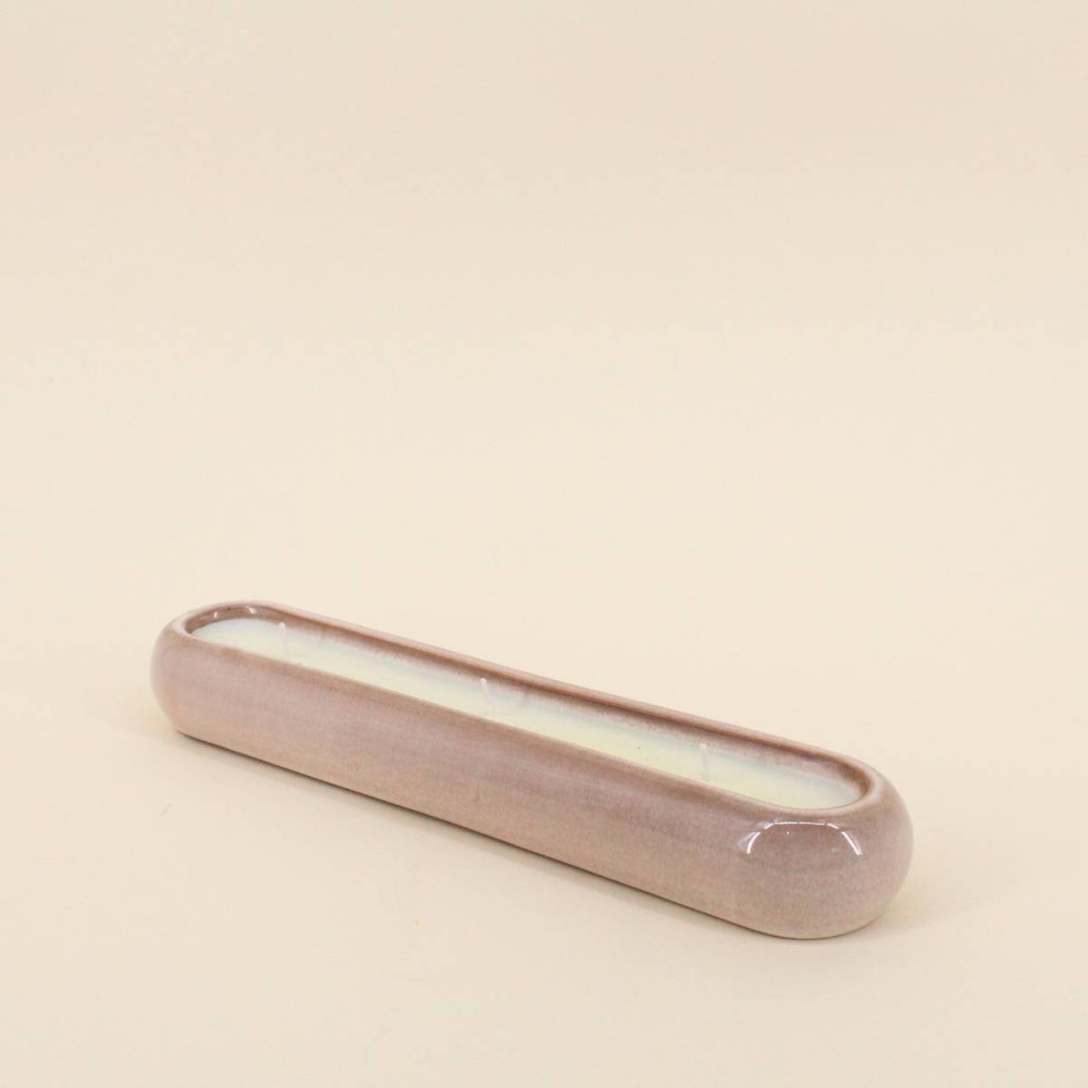 bougie allongée en céramique