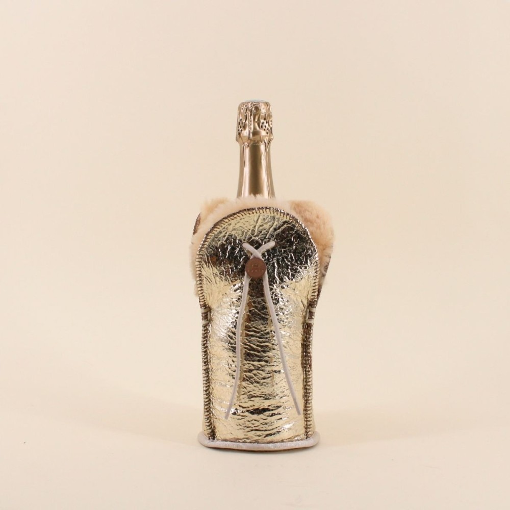Etui bouteille doré