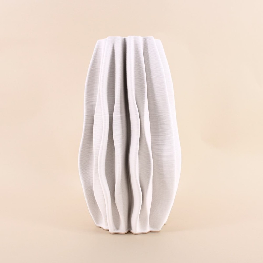 Vase alvéolé blanc